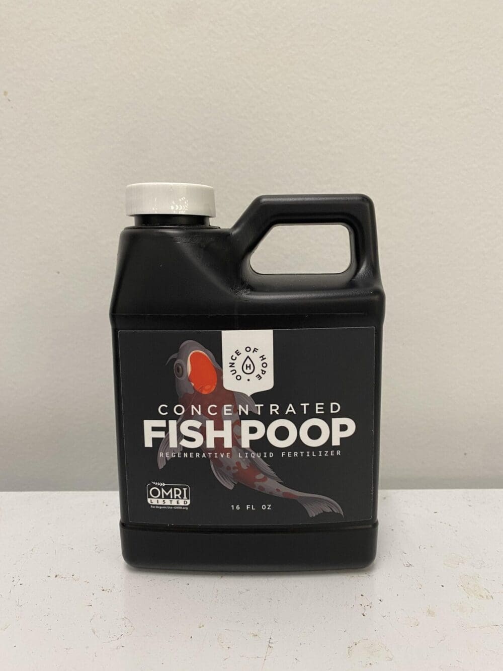 OMRI 16oz Bottle of fish poop fertilizer