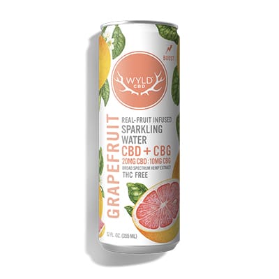WYLD CBD Grapefruit flavored CBD + CBG sparkling water